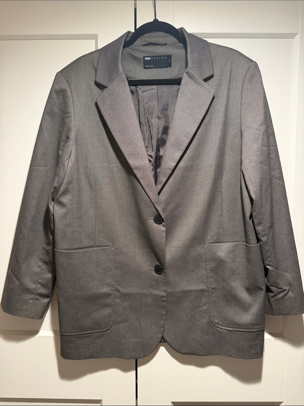 ASOS Charcoal Two-Button Tailored Blazer